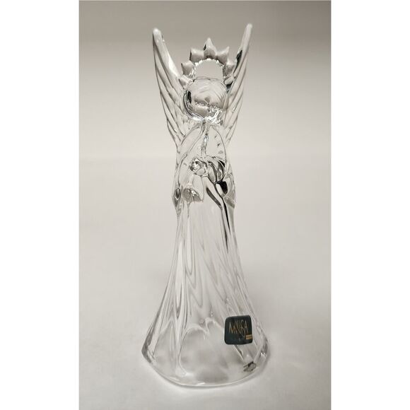 MIKASA VTG 1980s Crystal Glass Heavenly Music Angel Trumpet Christmas Ornament - Picture 6 of 9